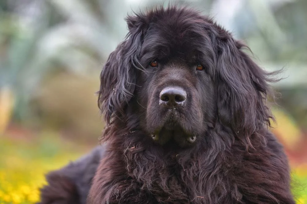 Cachorro preto grande e peludo: esse é o Terra Nova, com aparência que lembra um ursinho