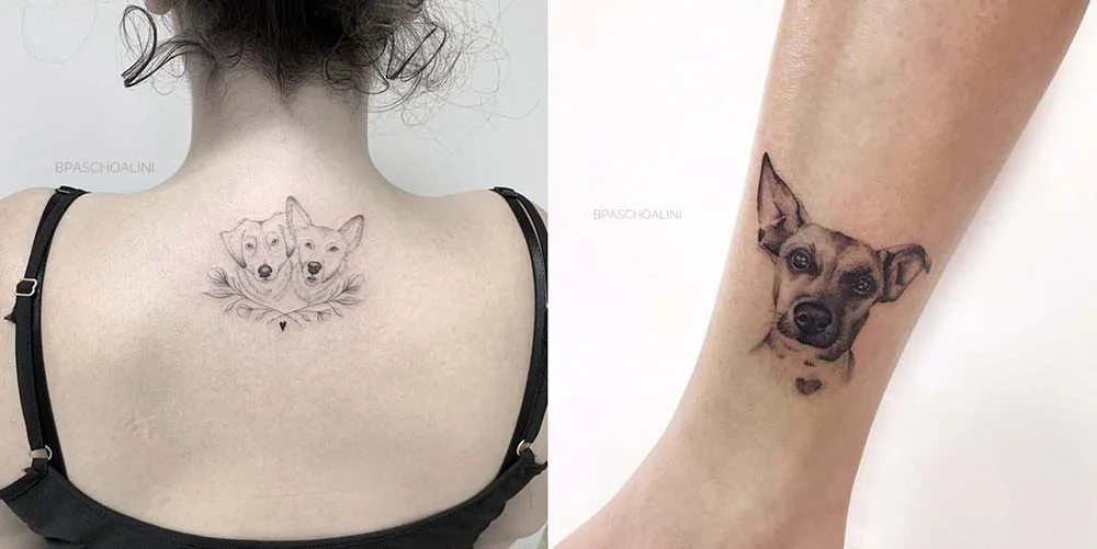 O rotinho do Gui foi a primeira tatuagem da Danielle e depois ela fez a Amora e a Sofia nas costas. Detalhe: ela tinha medo de tatuagens