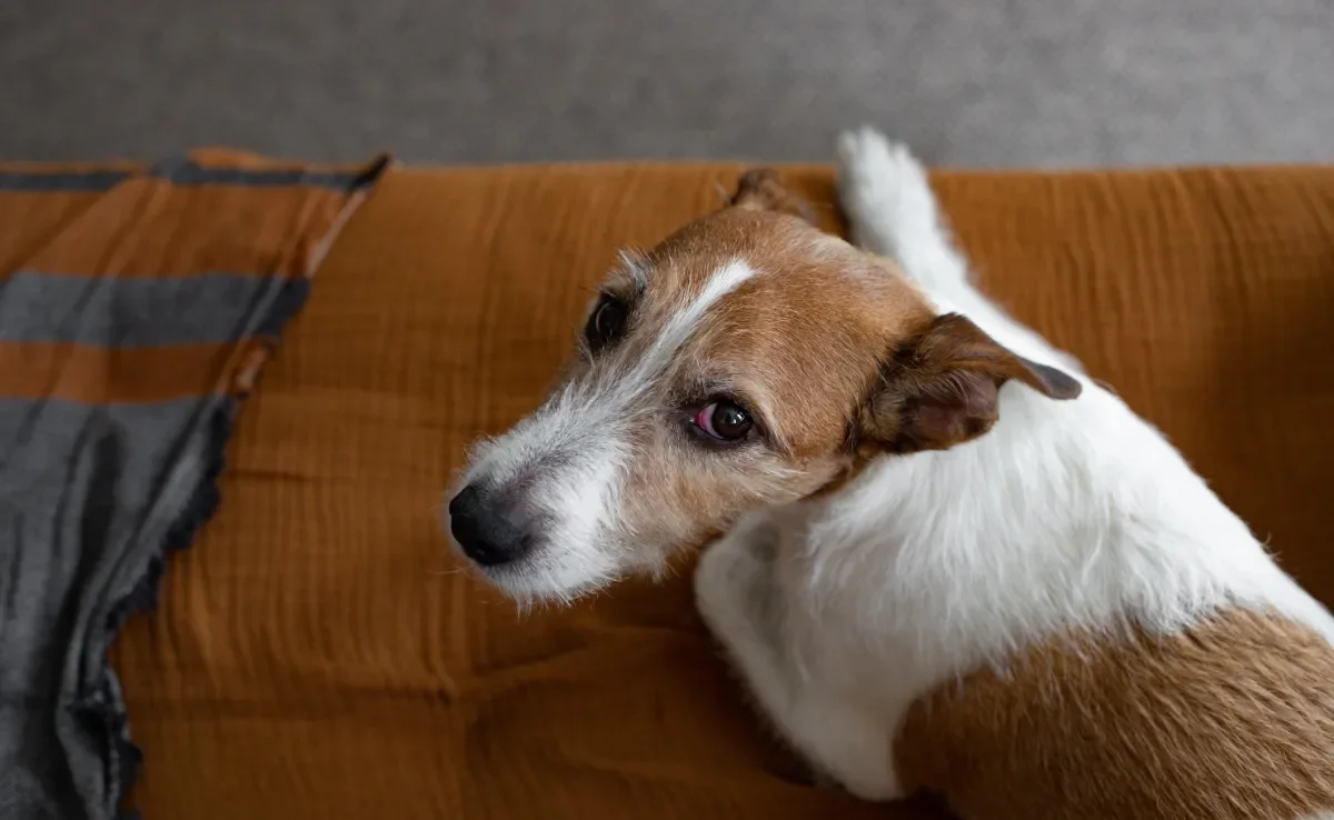 O cachorro com olho vermelho pode ter diferentes causas