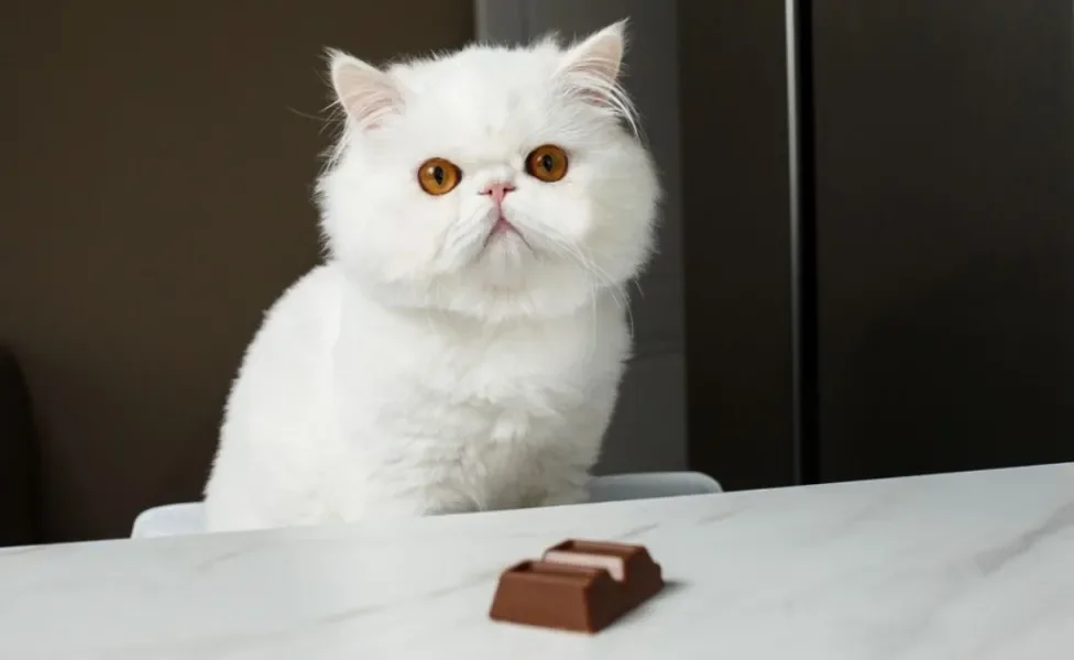 Achar que gato pode comer chocolate pode colocar em risco a saúde do pet