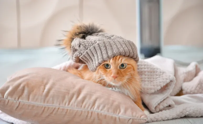 O gato sente frio quando a temperatura cai, e por isso é importante saber como aquecê-lo