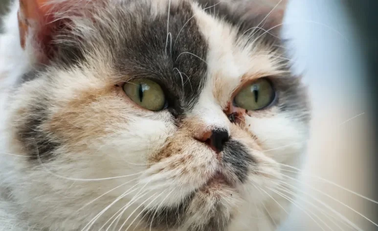 Remela escura também é conhecida como “lágrima ácida” e é comum em gatos