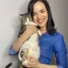 Foto da Jéssica de Andrade - Médica Veterinária na clínica de Felinos