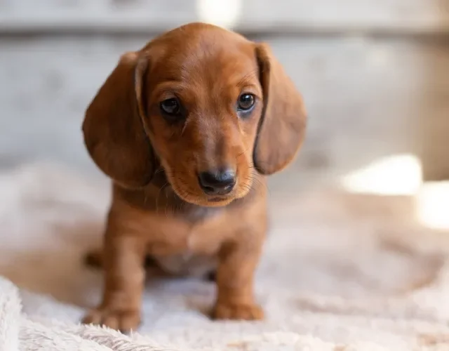 Cachorros fofinhos filhotes: o Dachshund é mestre em fofura desde pequeno Cachorro Dachshund filhote marrom
