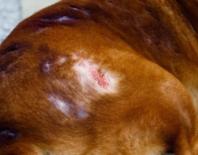 Escabiose: imagens mostram como a doença deixa feridas no corpo do cachorro