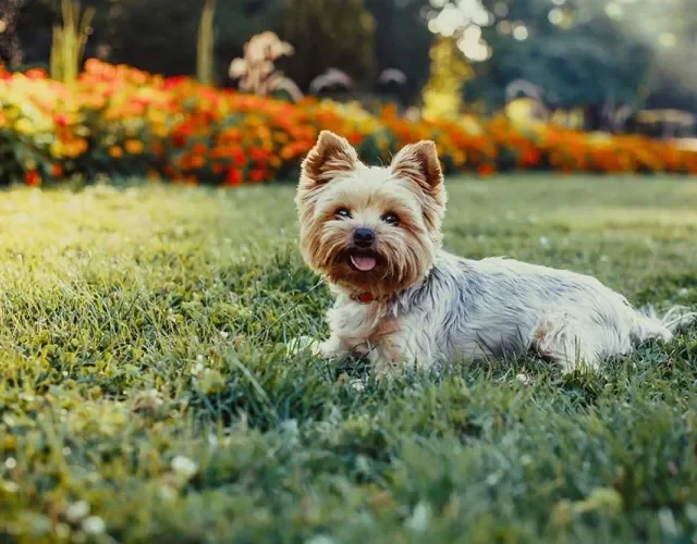 O Yorkshire é um cachorro muito popular que mede cerca de 20 cm